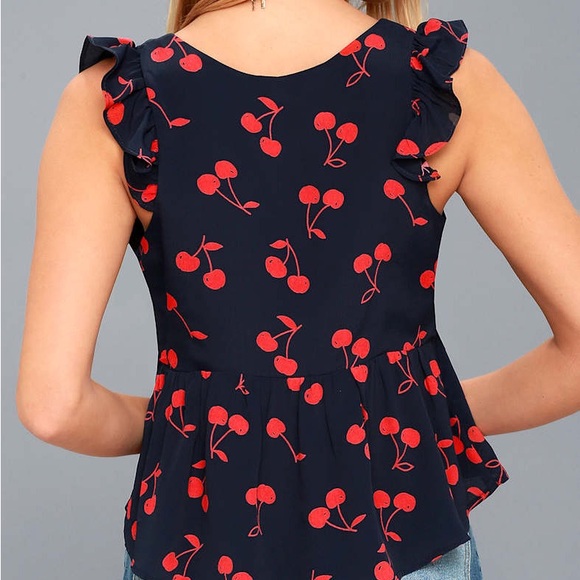 Cherry Bomb Cherry Print Tie-Front Top
Lucy Love size medium - Picture 3 of 7